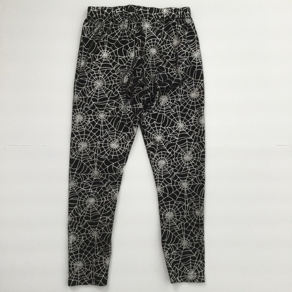 Sparkle Spider Web Halloween Leggings Size M(7-8) EUC - Picture 3 of 6